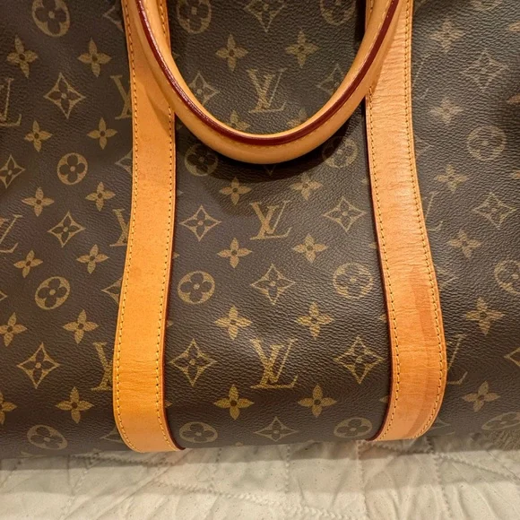 Pre owned Louis Vuitton Brown Monogram Keepall Bandoulie’re 55 - Picture 5 of 11